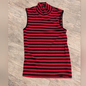 Sanctuary Red and Black Striped Sleeveless Top Size medium soft